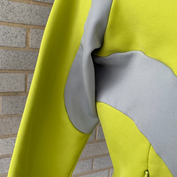 Lands'End Lightweight LIME LEMON GRAY Jacket HOODIE SIZE 10-12 M/P 92% POLYESTER - Picture 5 of 9